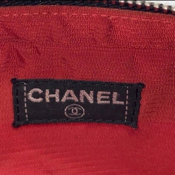 Auth Chanel Old Travel Line Nylon Black Accessory Pouch - Picture 10 of 12